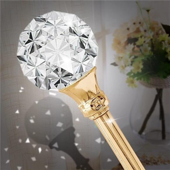 Curtain Holdbacks, Crystal Curtain Tieback Hooks Gold Metal Decorative Drapery - Picture 4 of 7